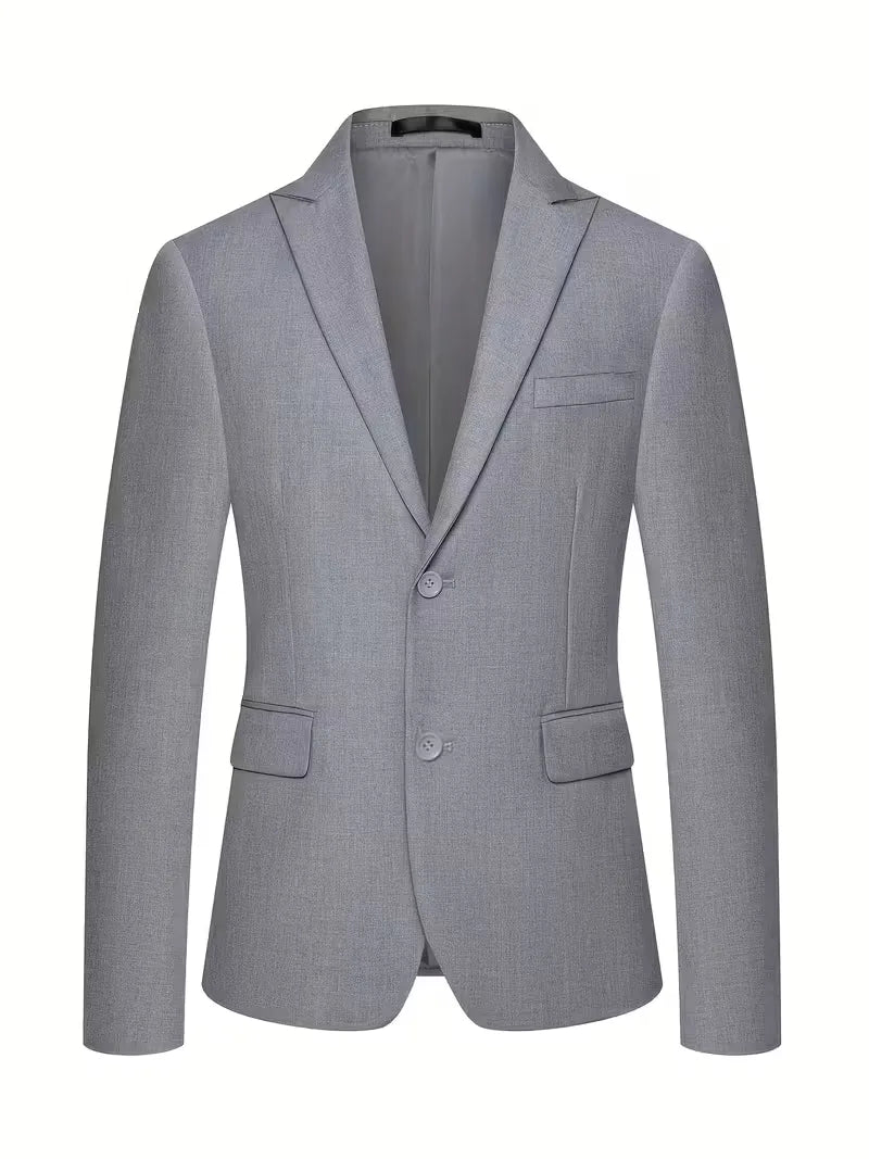 Męski Garnitur 3-Częściowy Slim Fit – Elegancki Garnitur z Dwurzędową Kamizelką
