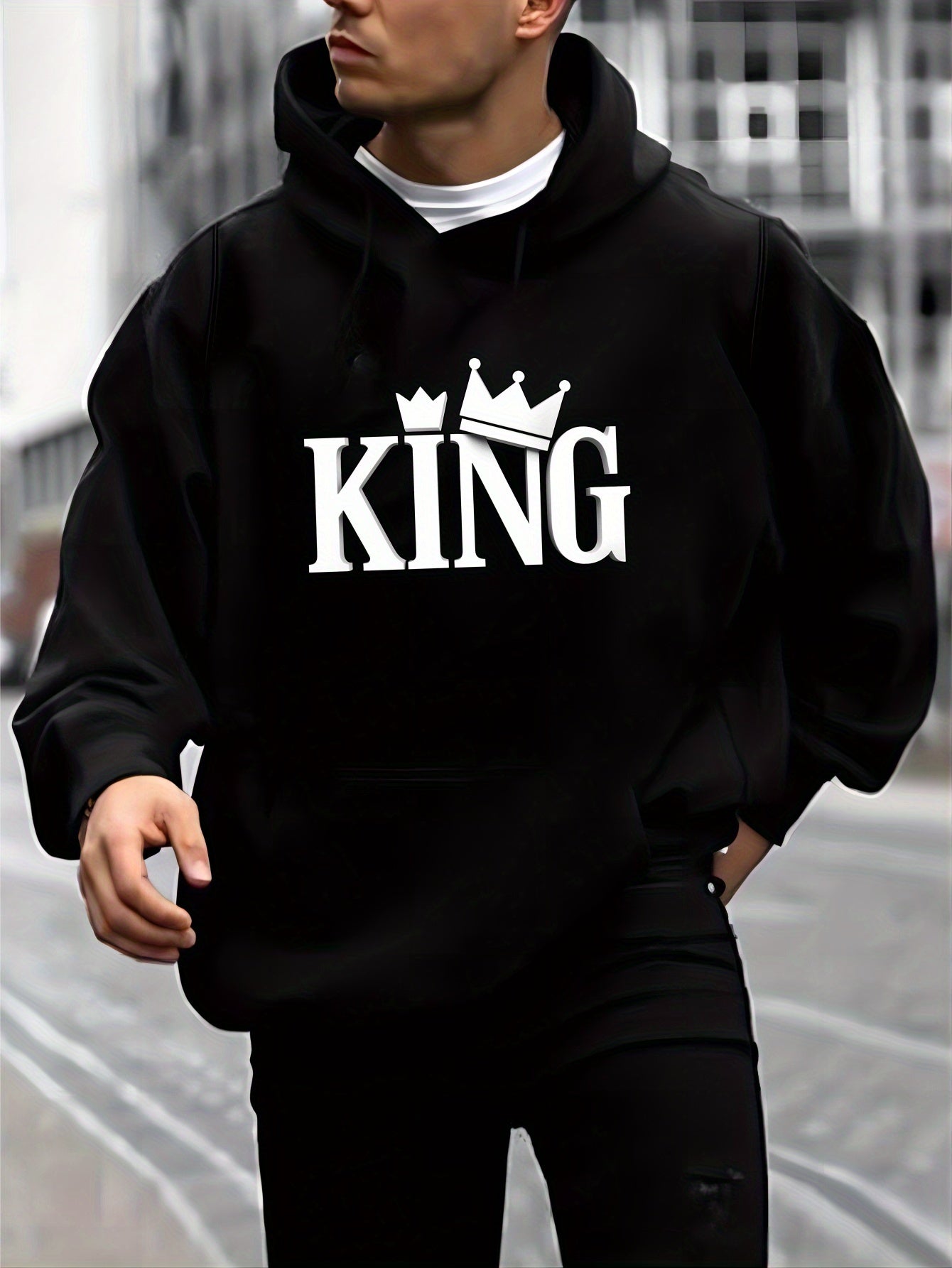 Męska bluza z kapturem "King" dla chłopaka