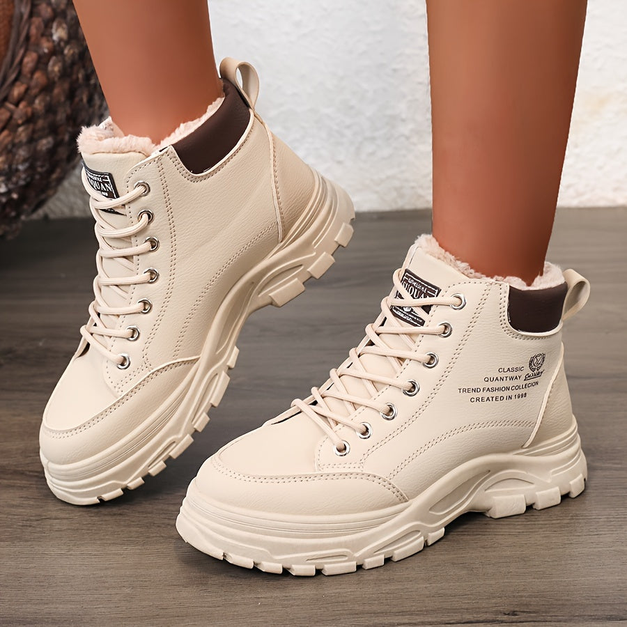 Damskie ocieplane trapery na solidnej podeszwie