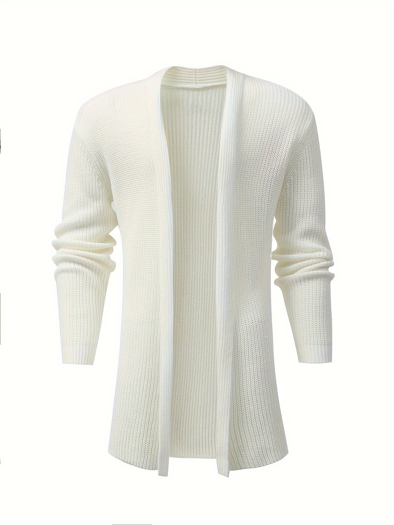 Męski długi dzianinowy kardigan