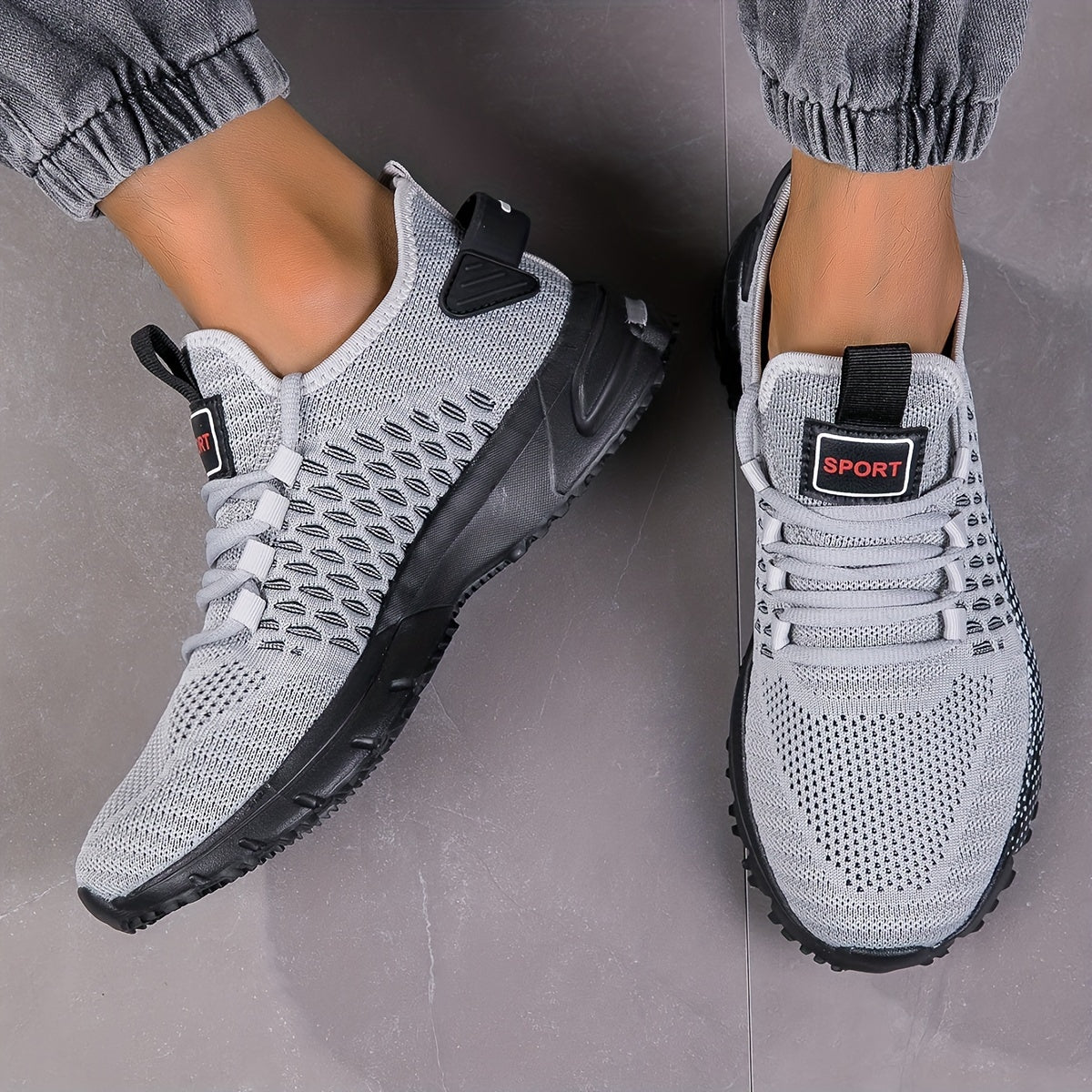 Męskie Wkładane Buty Sportowe z Oddychającym Materiałem