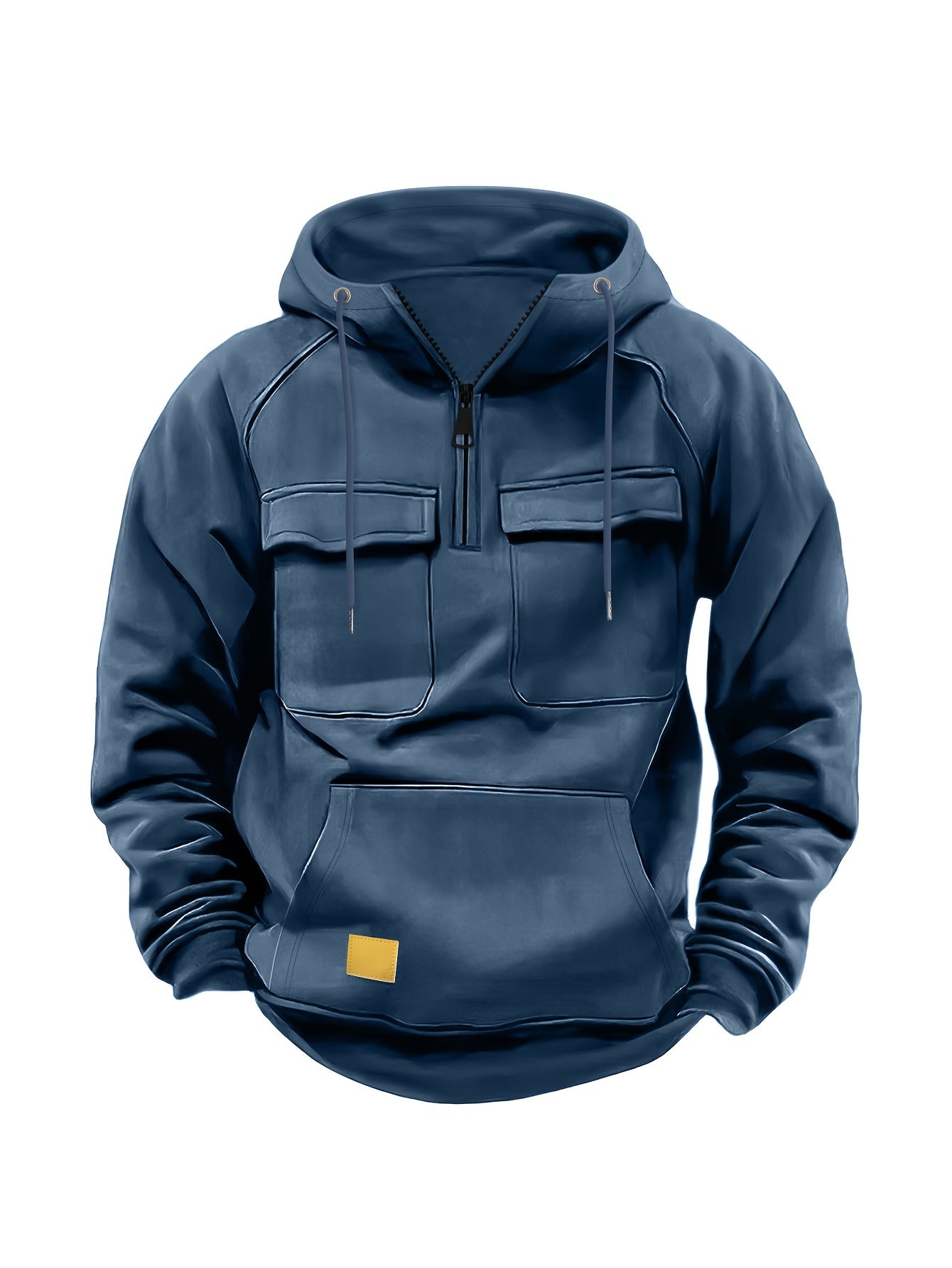 Męska bluza taktyczna z kapturem i kieszeniami cargo