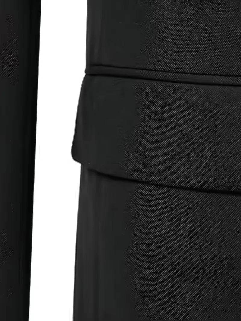 Męski Garnitur 3-Częściowy Slim Fit – Elegancki Garnitur z Dwurzędową Kamizelką