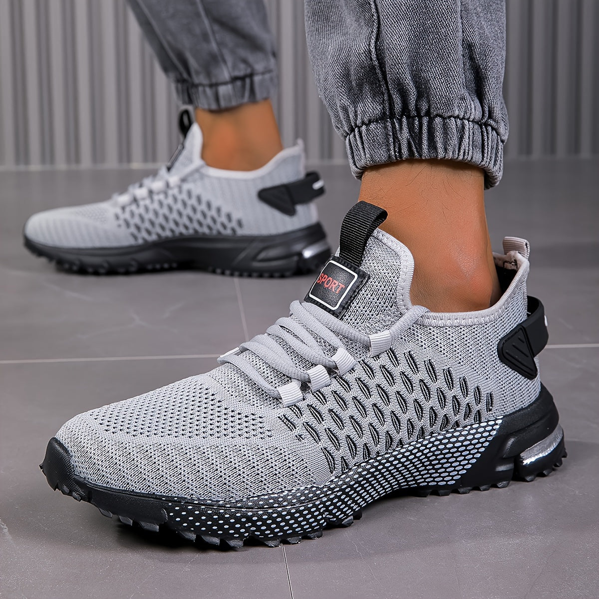 Męskie Wkładane Buty Sportowe z Oddychającym Materiałem