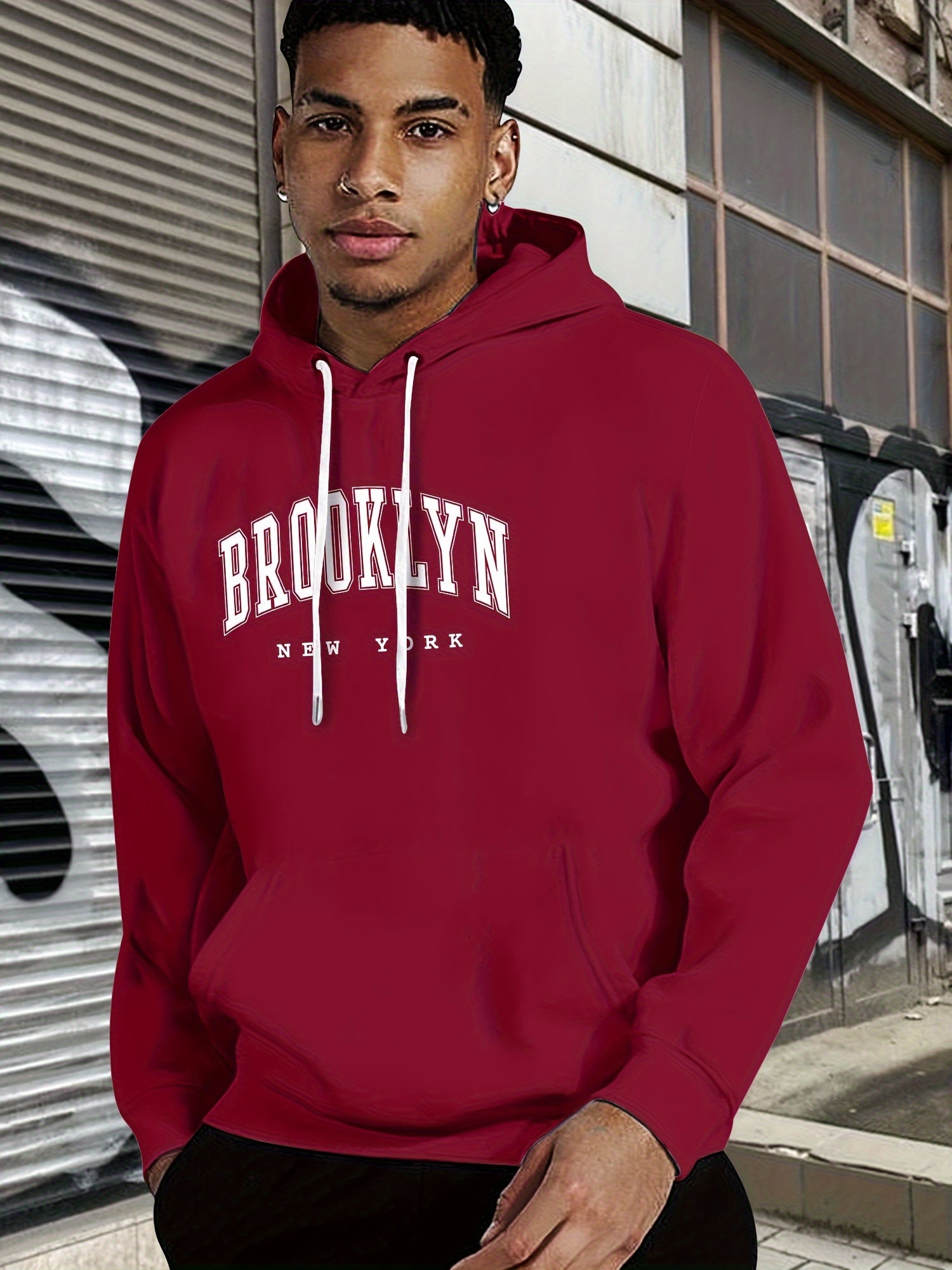 Męska Bluza z Kapturem "Brooklyn New York"