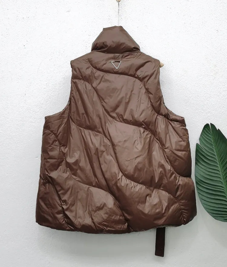 Damska pikowana kamizelka oversize – ciepła i stylowa