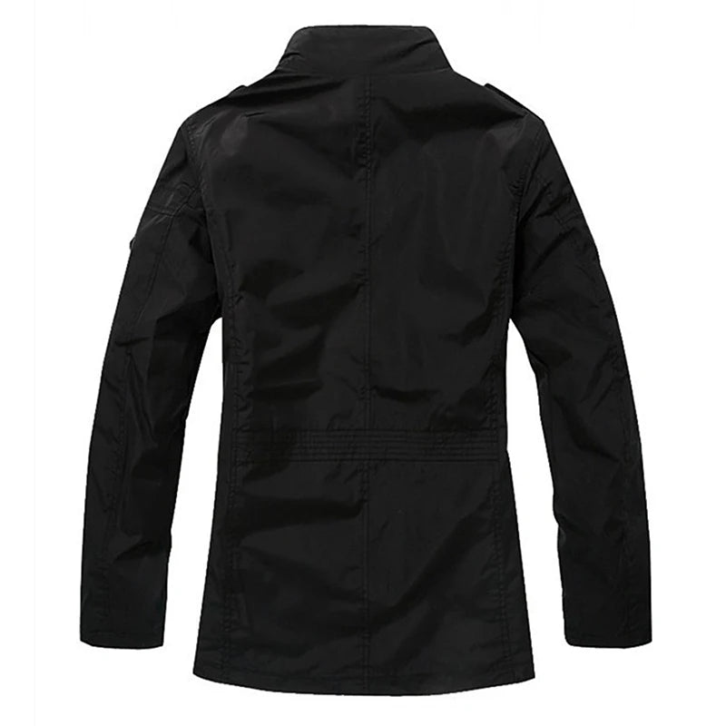 Męska kurtka wojskowa w stylu militarnym – lekka kurtka przejściowa z kieszeniami