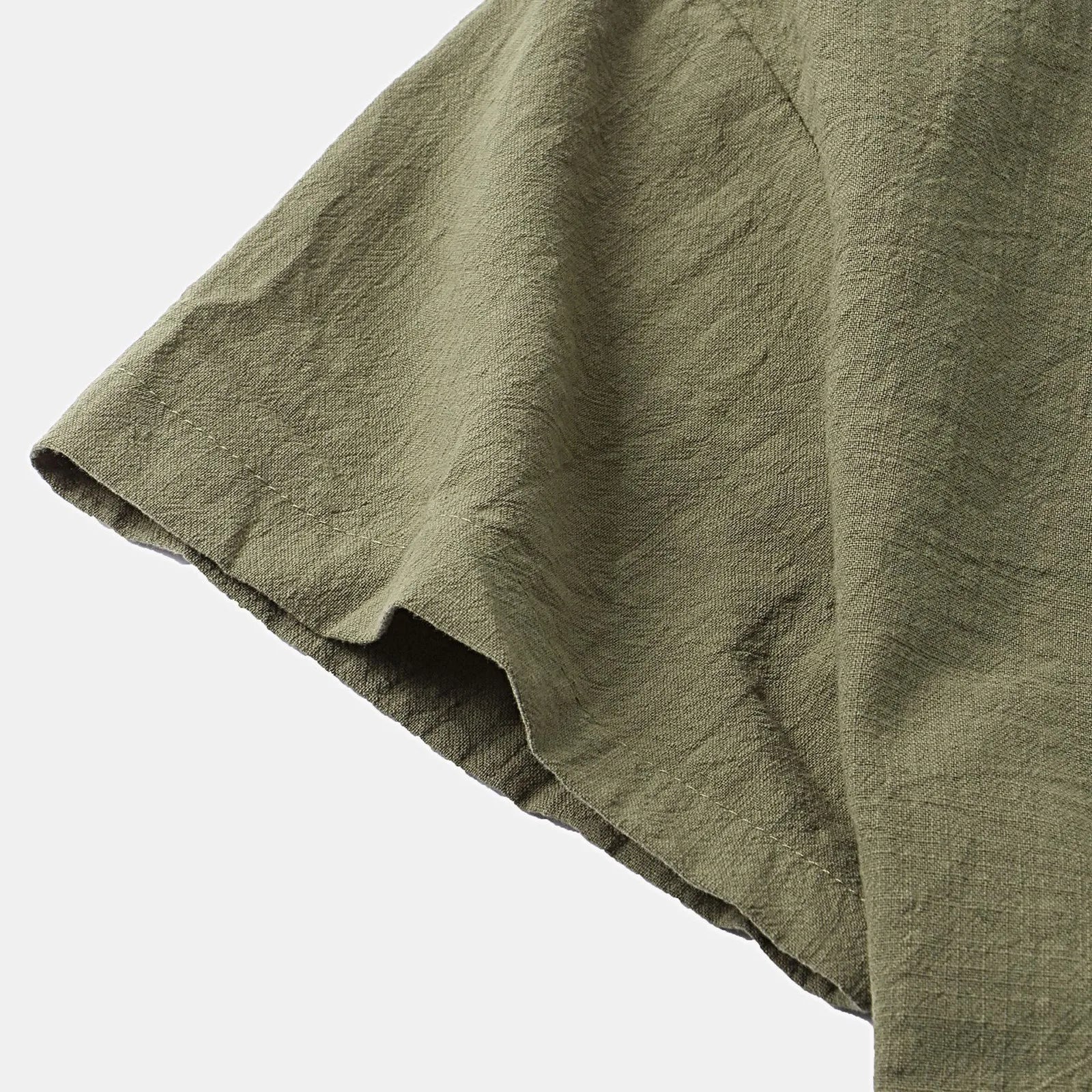 Lniany Komplet Męski z Koszulą i Szortami