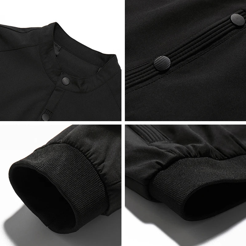 Męska Kurtka Codzienna z Zapięciem na Guziki