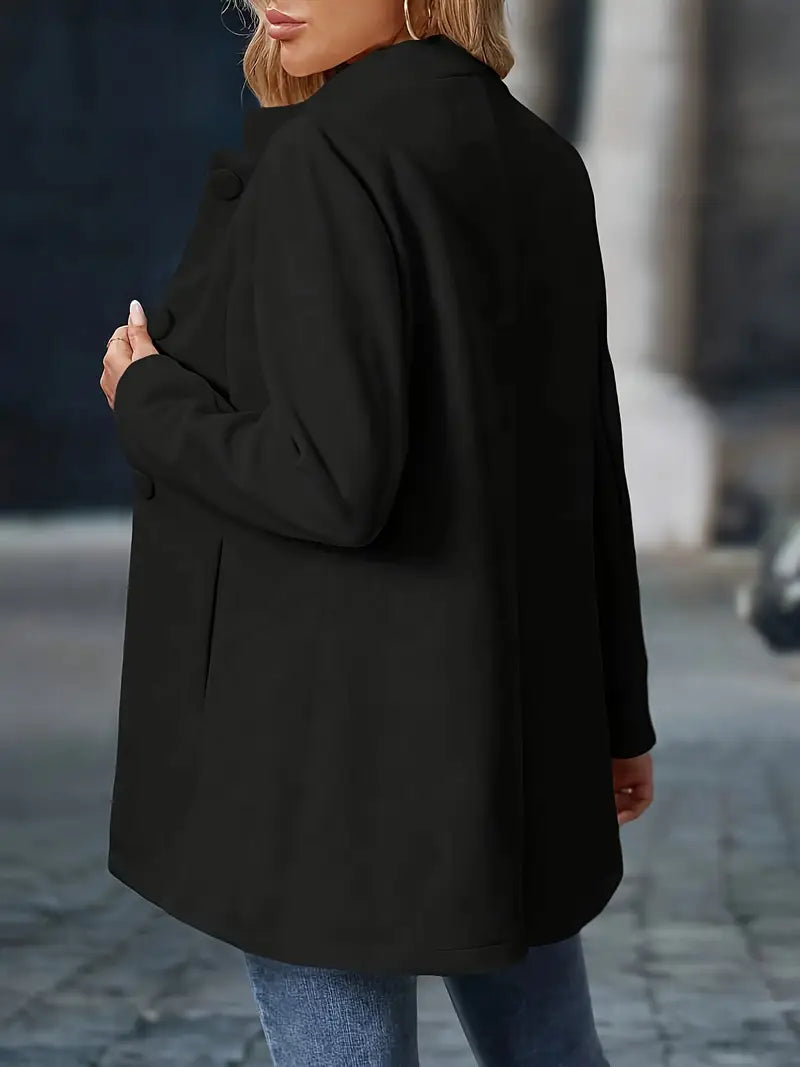 Juliette | Elegancki płaszcz z kołnierzem typu stójka i guzikami 11