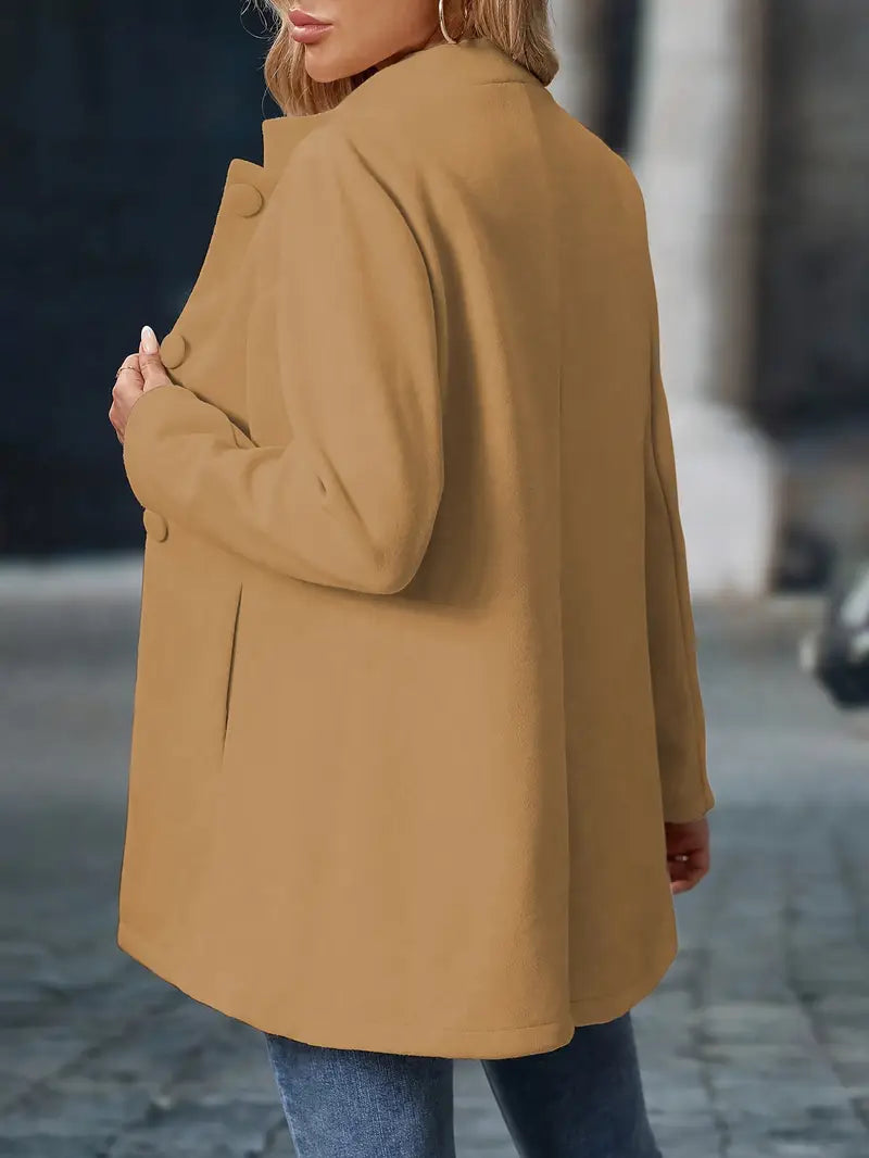 Juliette | Elegancki płaszcz z kołnierzem typu stójka i guzikami 14