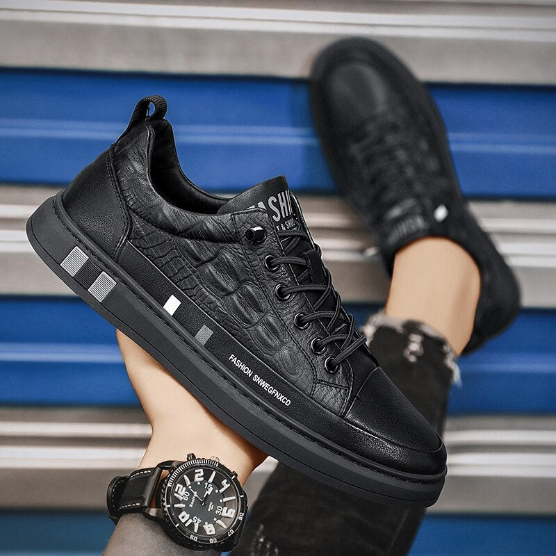 Skórzane sneakersy męskie