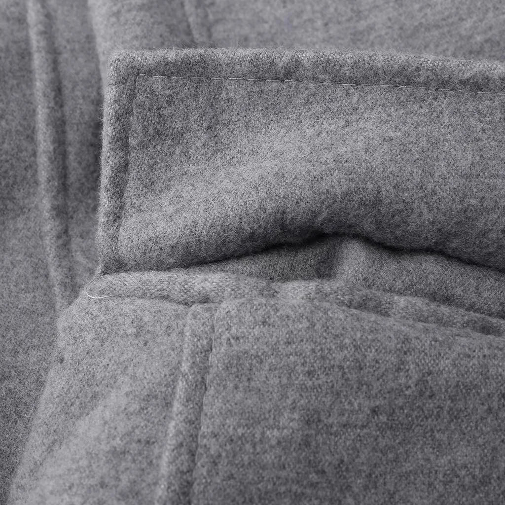 Męski płaszcz wełniany długi, elegancki, klasyczny fason