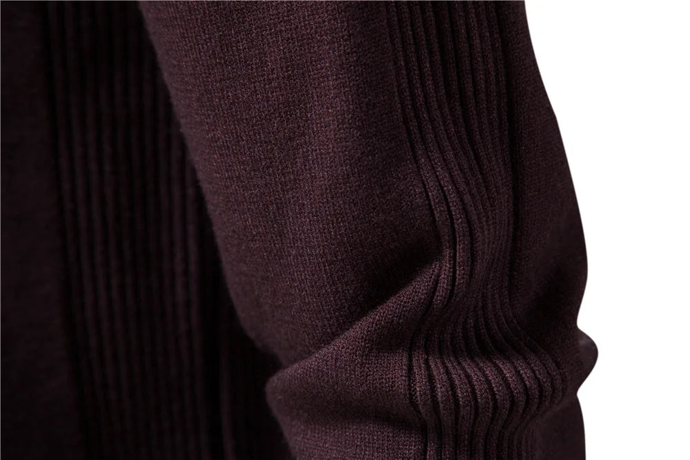 Sweter Męski z Wysokim Kołnierzem