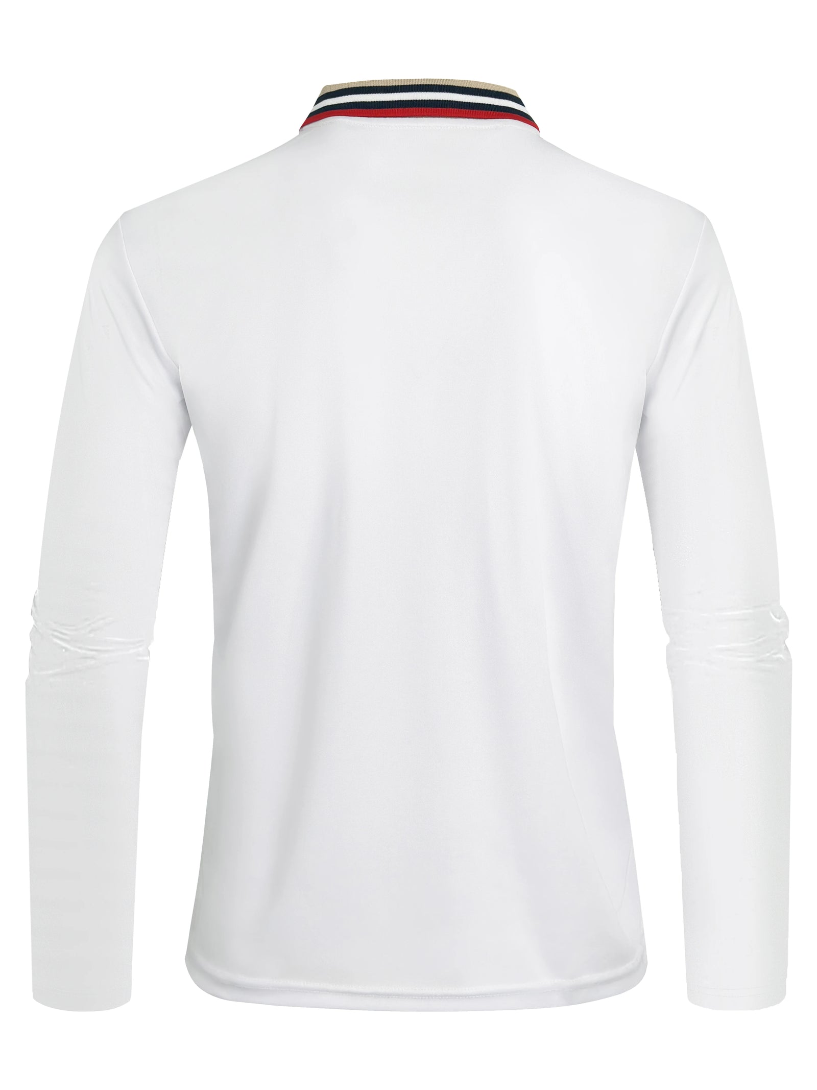 Męska koszulka polo z długim rękawem i kontrastowym kołnierzykiem