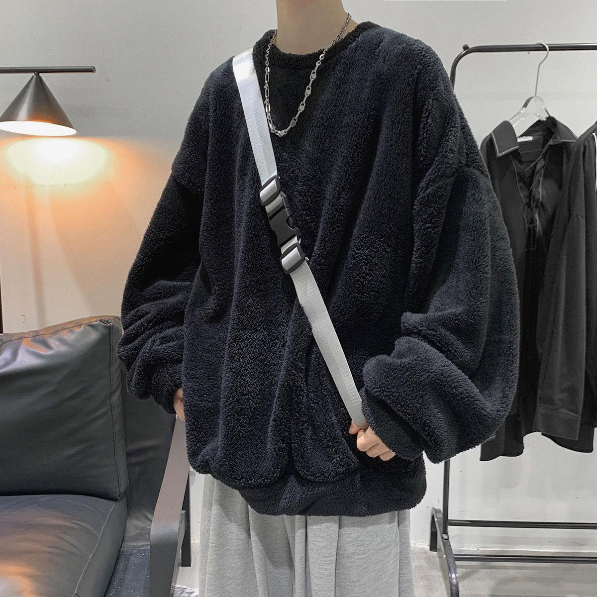 Męska Bluza Oversize z Puszystego Materiału