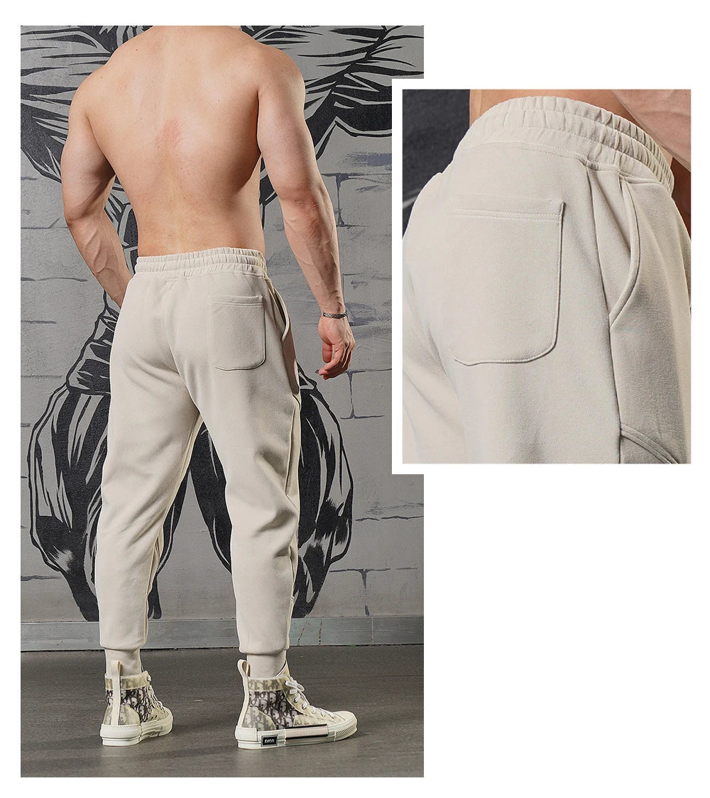 Męskie sportowe spodnie jogger z elastycznym pasem