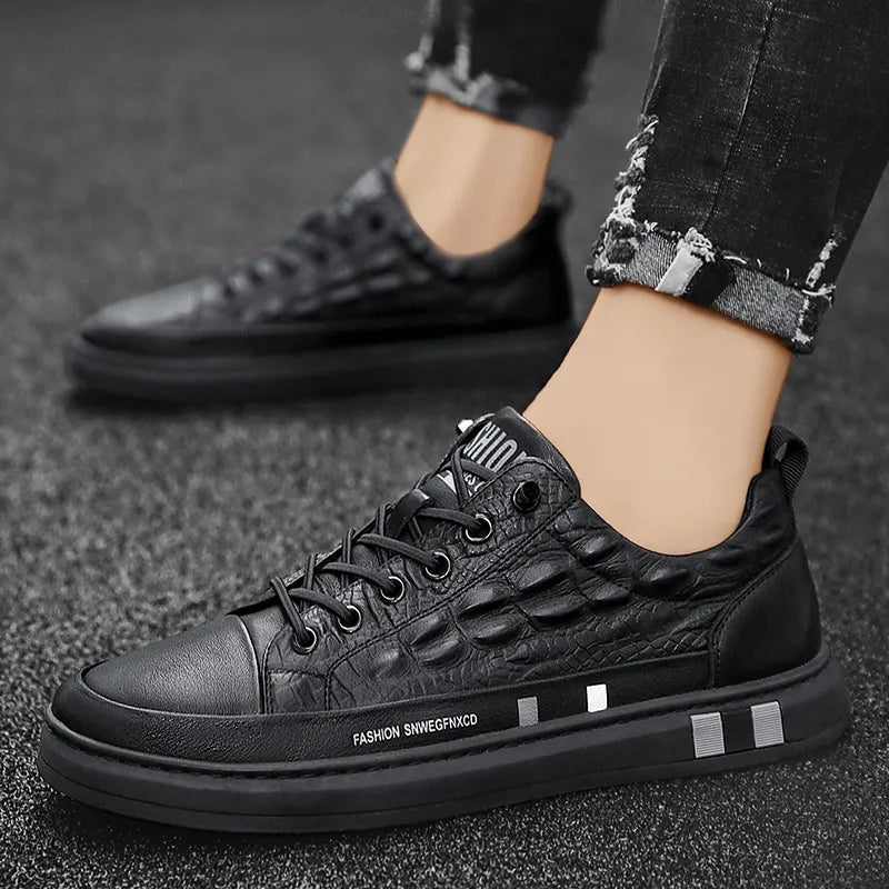 Skórzane sneakersy męskie