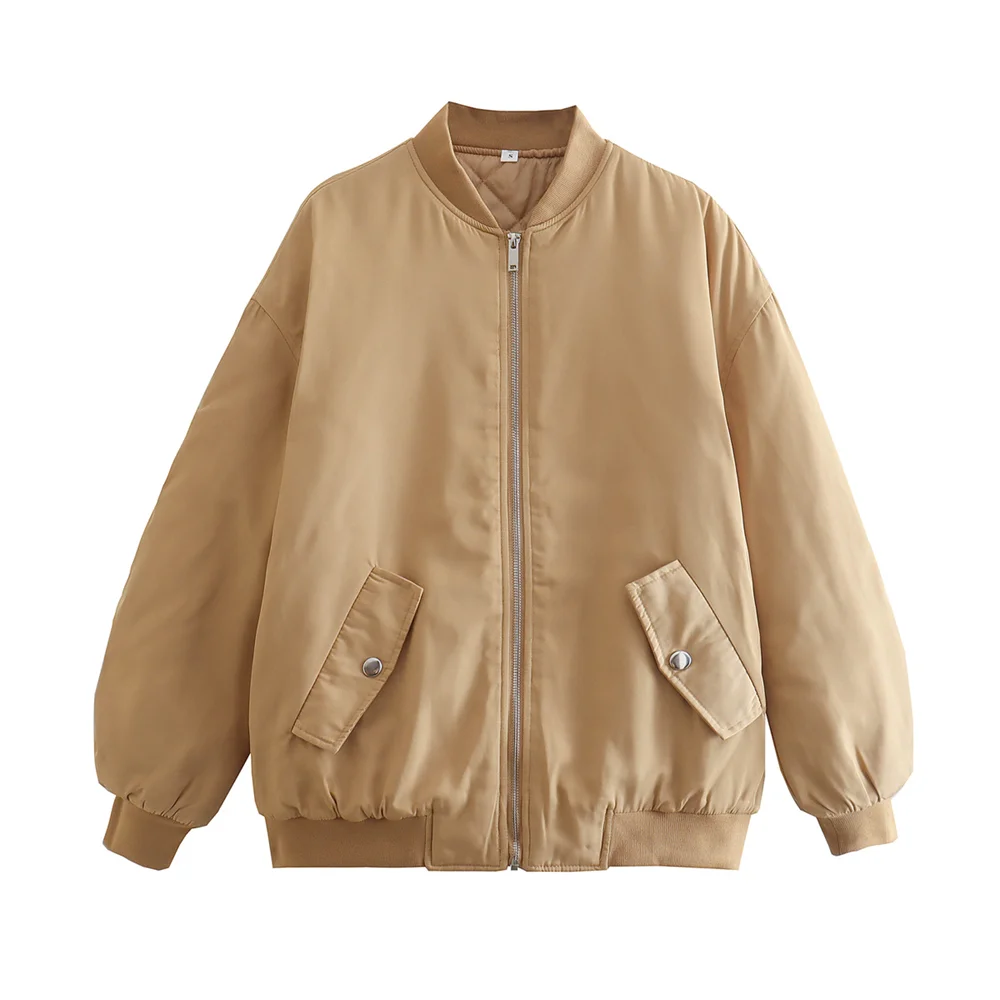 Damska kurtka bomber oversize – modna kurtka pikowana na jesień i zimę