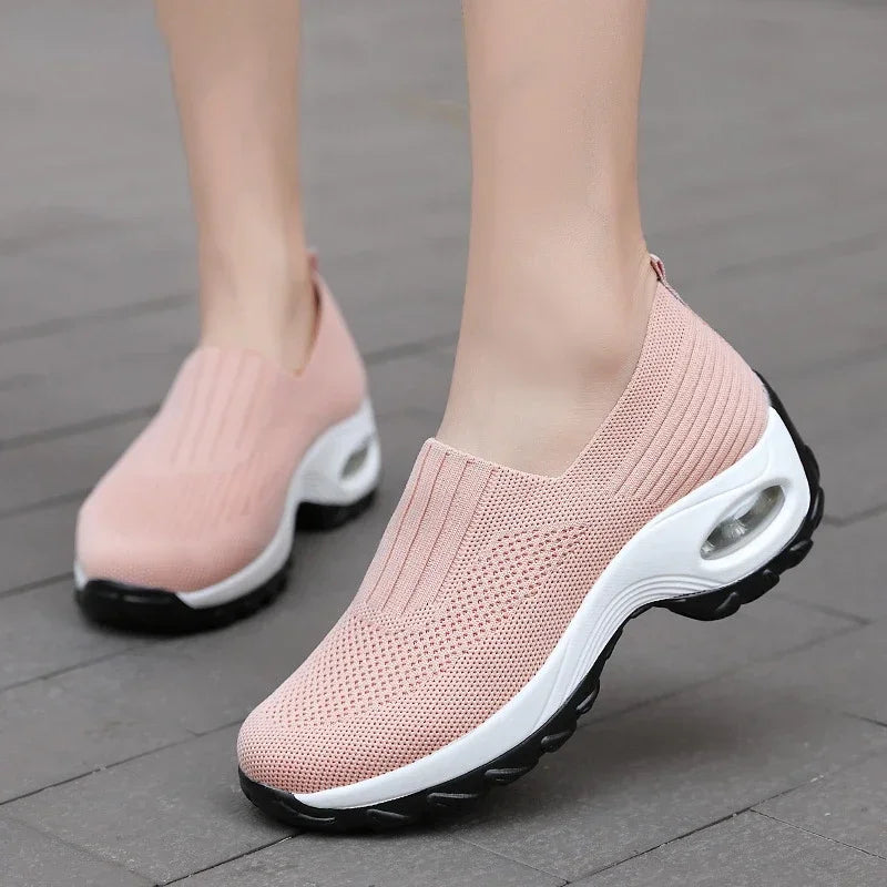 Damskie buty ortopedyczne slip-on z amortyzującą podeszwą powietrzną