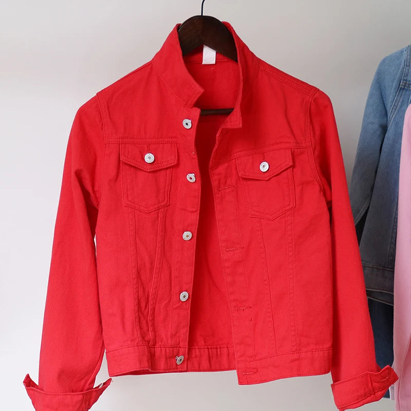 Damska Kurtka Dżinsowa o Klasycznym Kroju