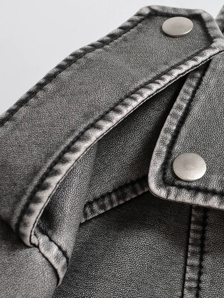 Damska skórzana kurtka ramoneska