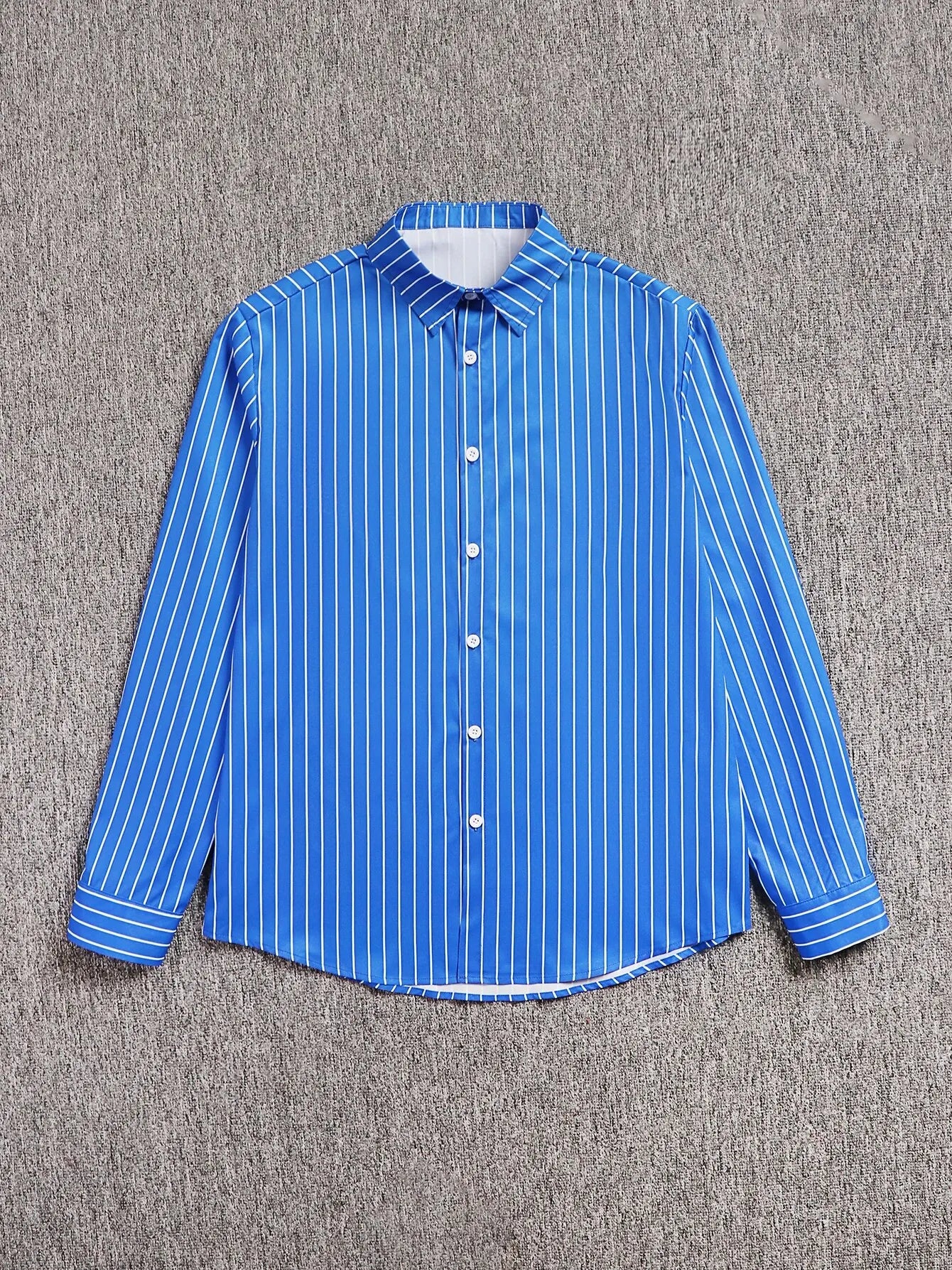 Męska koszula w paski z długim rękawem