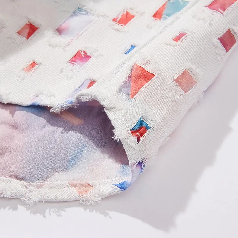 Męska Koszula z Długim Rękawem i Abstrakcyjnym Wzorem Mozaiki