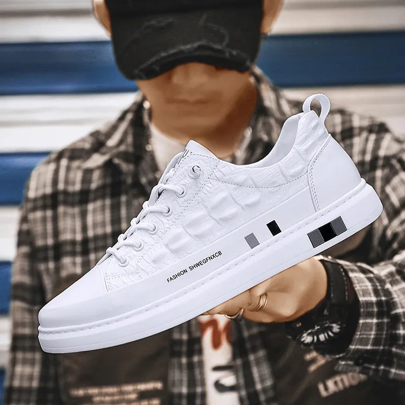 Skórzane sneakersy męskie