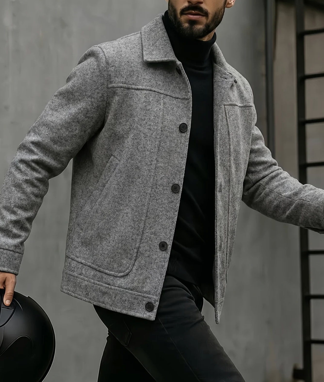 Męska Koszula Slim Fit z Długim Rękawem i Kontrastowymi Detalami