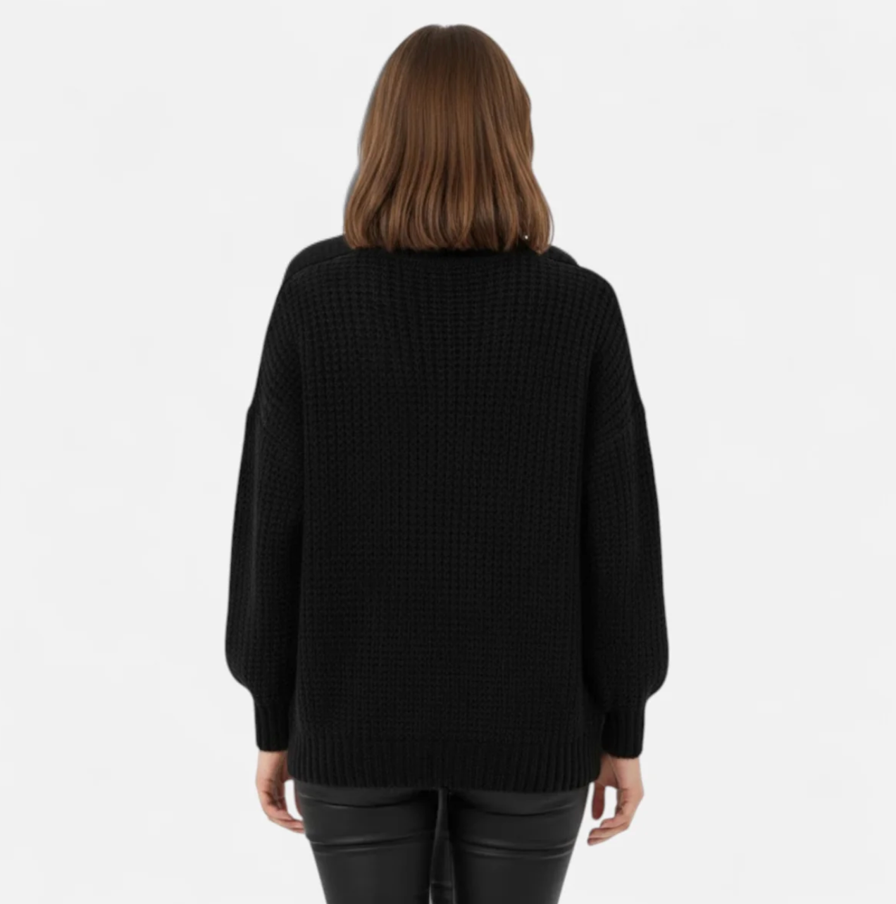Damski sweter z golfem oversize