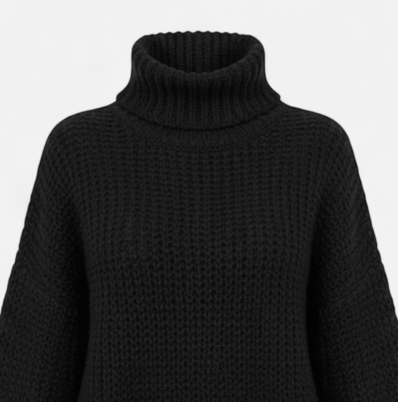 Damski sweter z golfem oversize