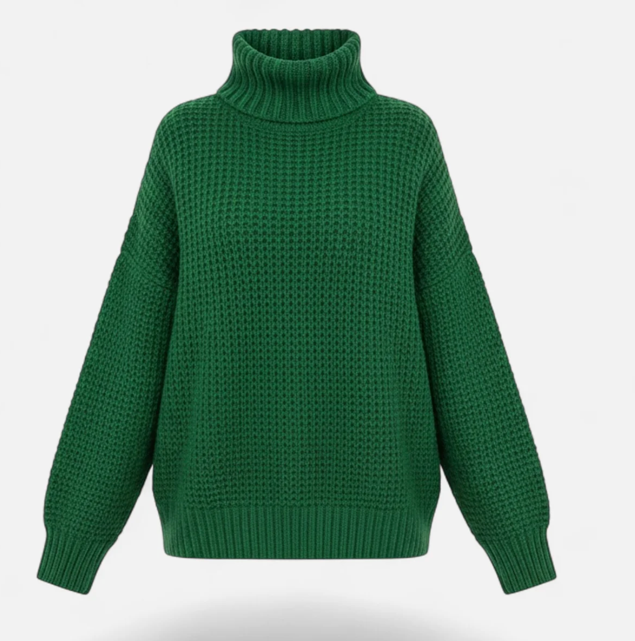 Damski sweter z golfem oversize