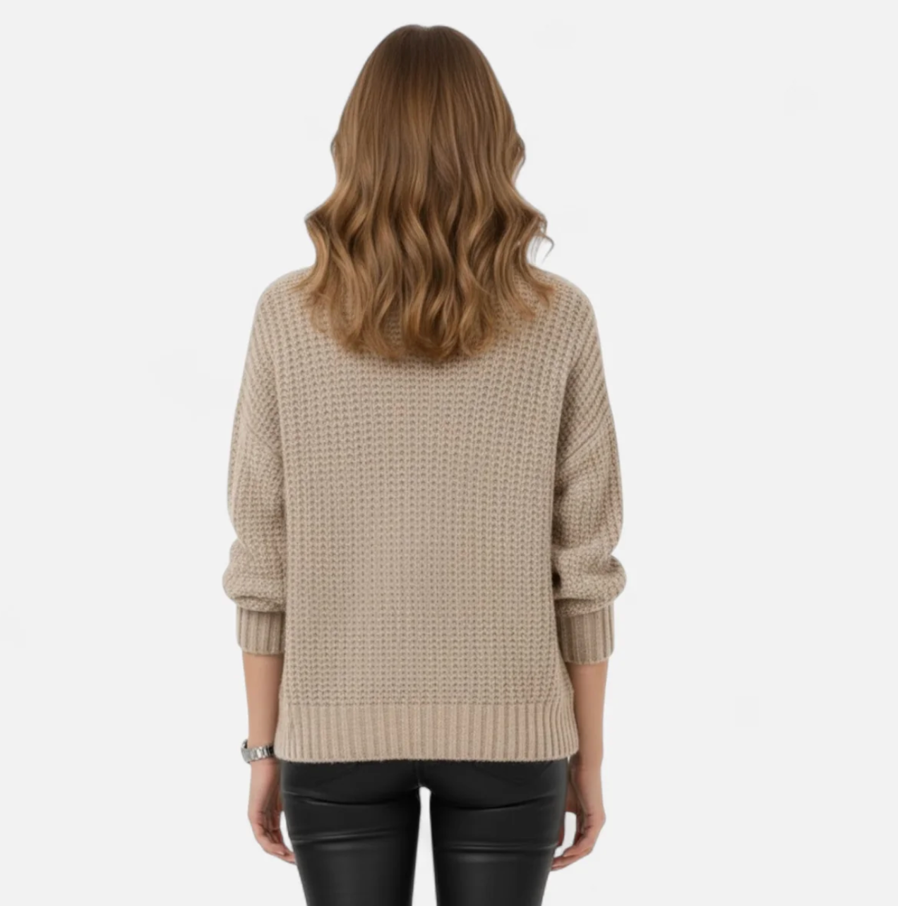 Damski sweter z golfem oversize