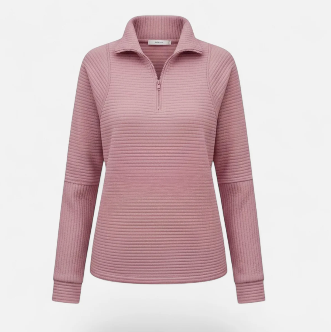 Damski sweter ze stójką i zamkiem 1/4