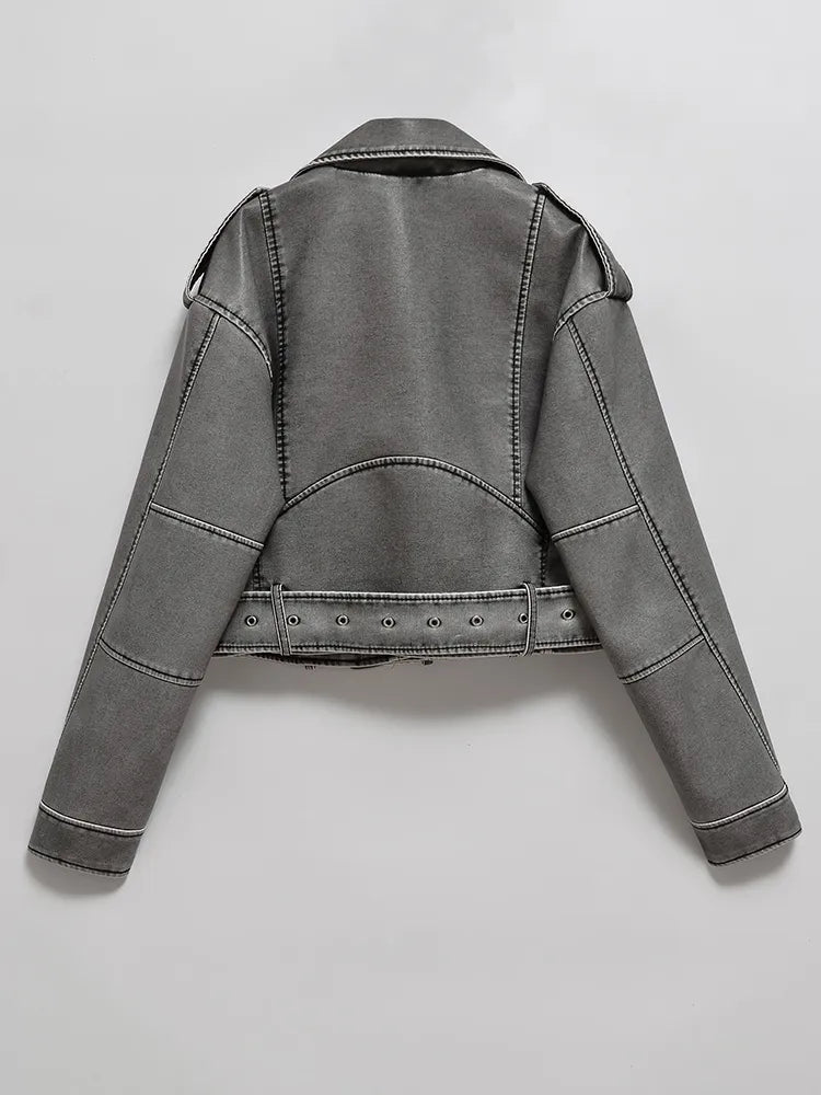 Damska skórzana kurtka ramoneska