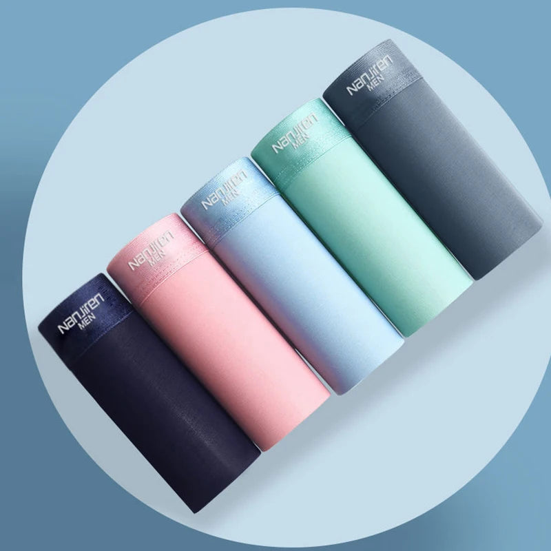 Zestaw 4 męskich bokserek z mikrofibry – bezszwowa, oddychająca bielizna