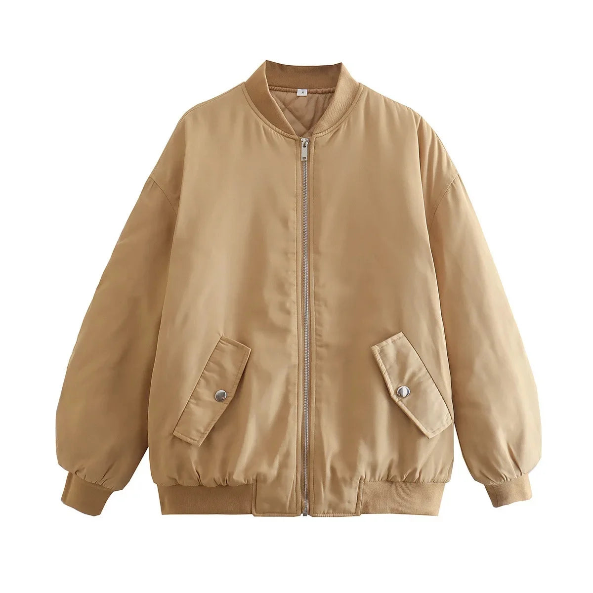 Damska oversize pikowana kurtka bomberka