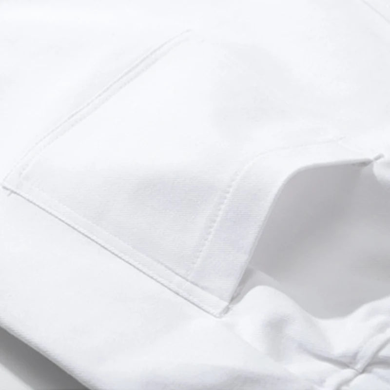 Męskie Bawełniane Szorty z Elastycznym Pasem i Praktycznymi Kieszeniami