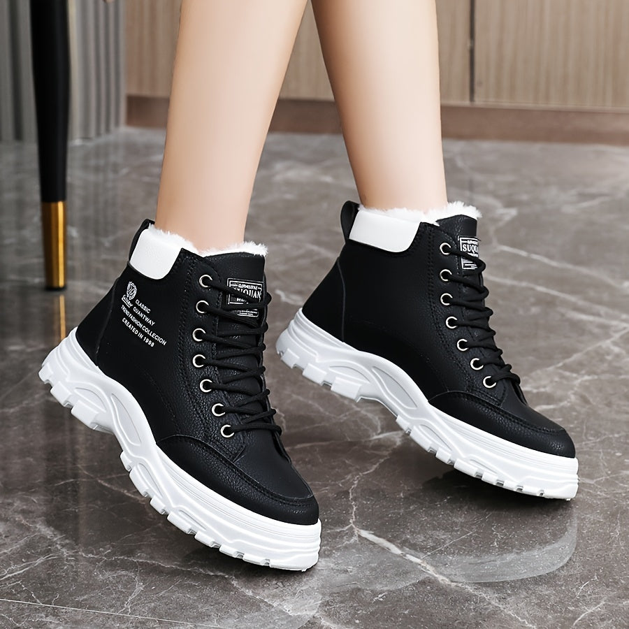 Damskie ocieplane trapery na solidnej podeszwie