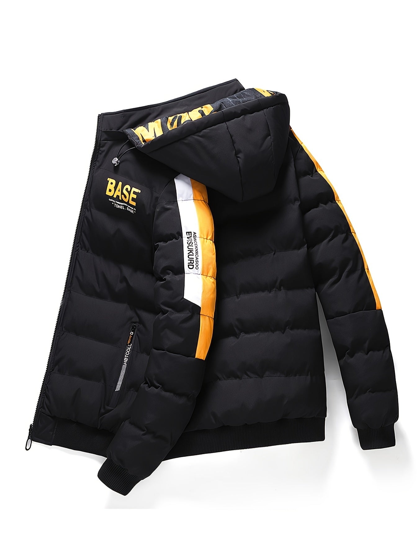 Męska zimowa kurtka puchowa z kapturem