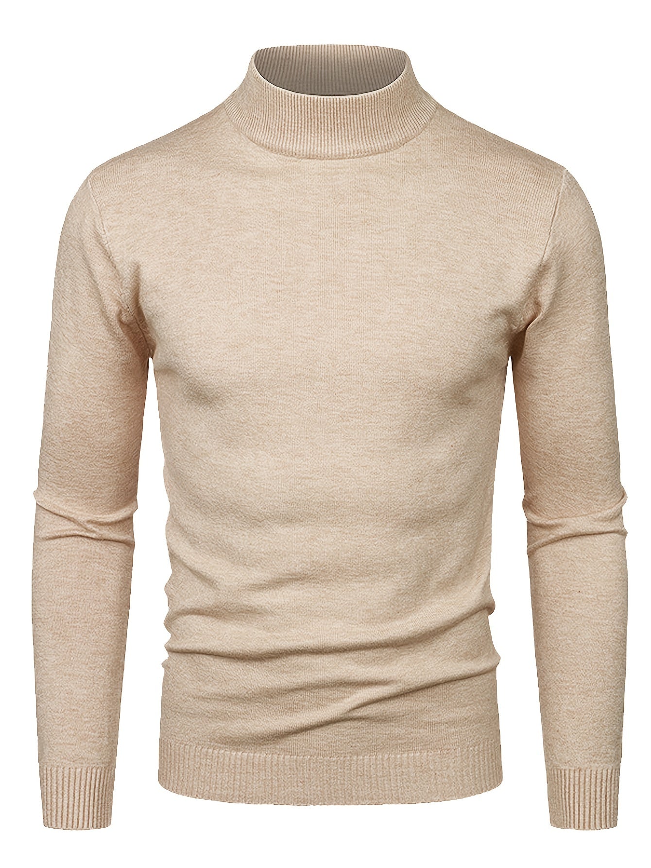 Męski sweter z golfem i dopasowanym krojem