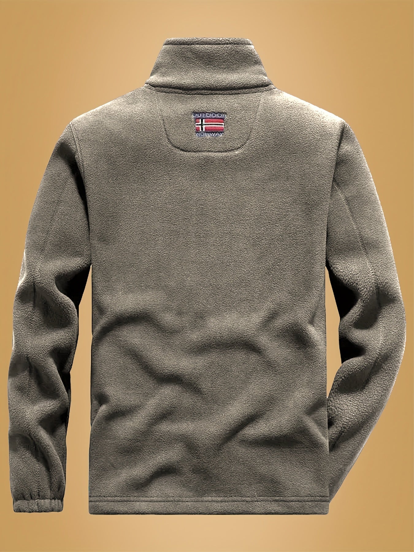 Męska kurtka polarowa z zamkiem i stójką