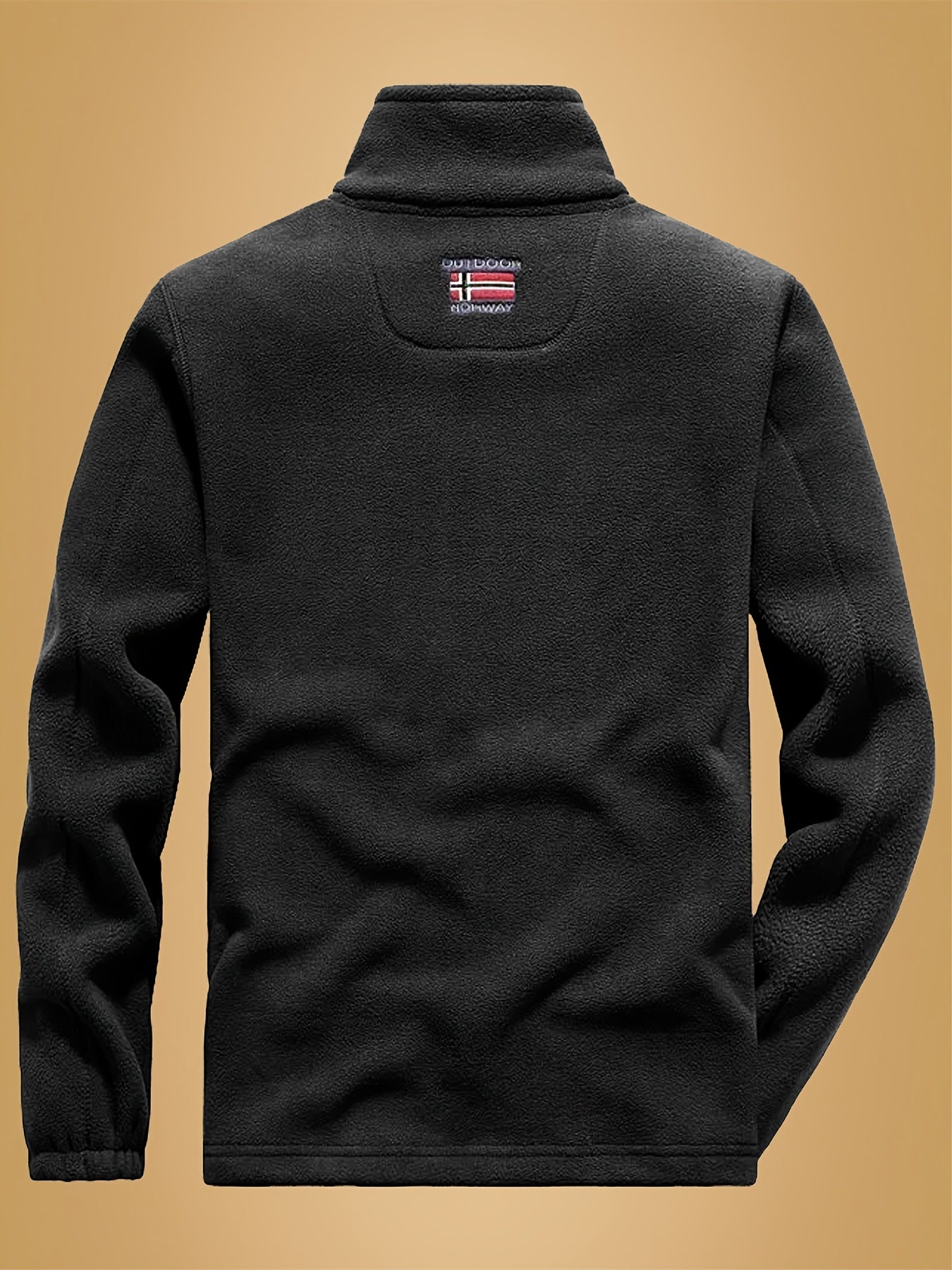 Męska kurtka polarowa z zamkiem i stójką