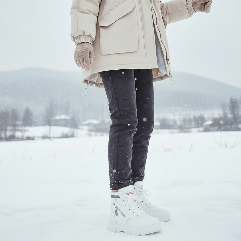 Damskie ocieplane sneakersy zimowe na platformie