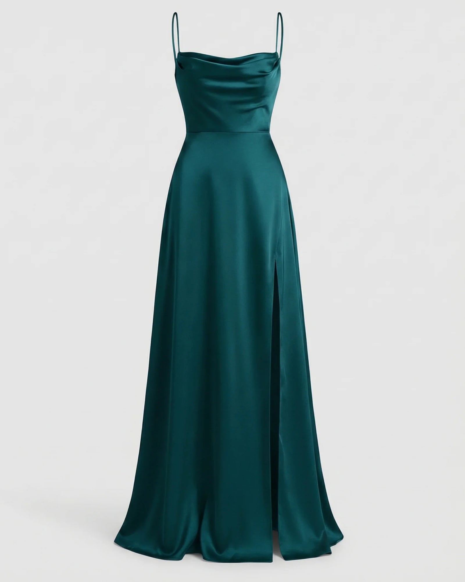 Elegancka jedwabna sukienka maxi damska