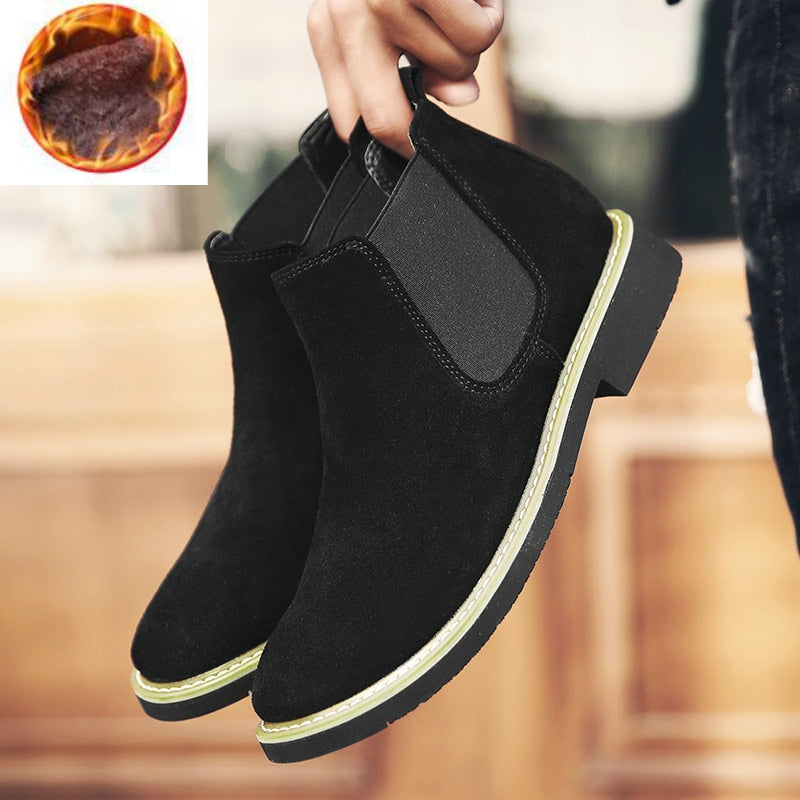 Męskie zamszowe botki Chelsea na każdą okazję