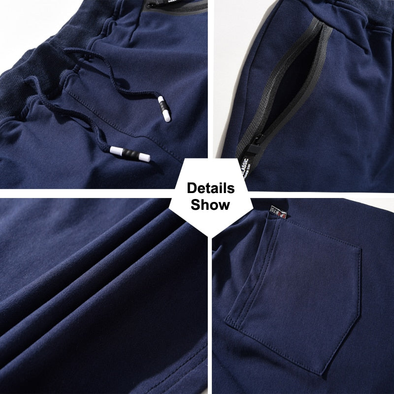 Męskie krótkie spodenki dresowe z zapinanymi kieszeniami