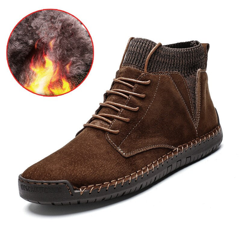 Stylowe i Wygodne Botki Męskie z Zamszu