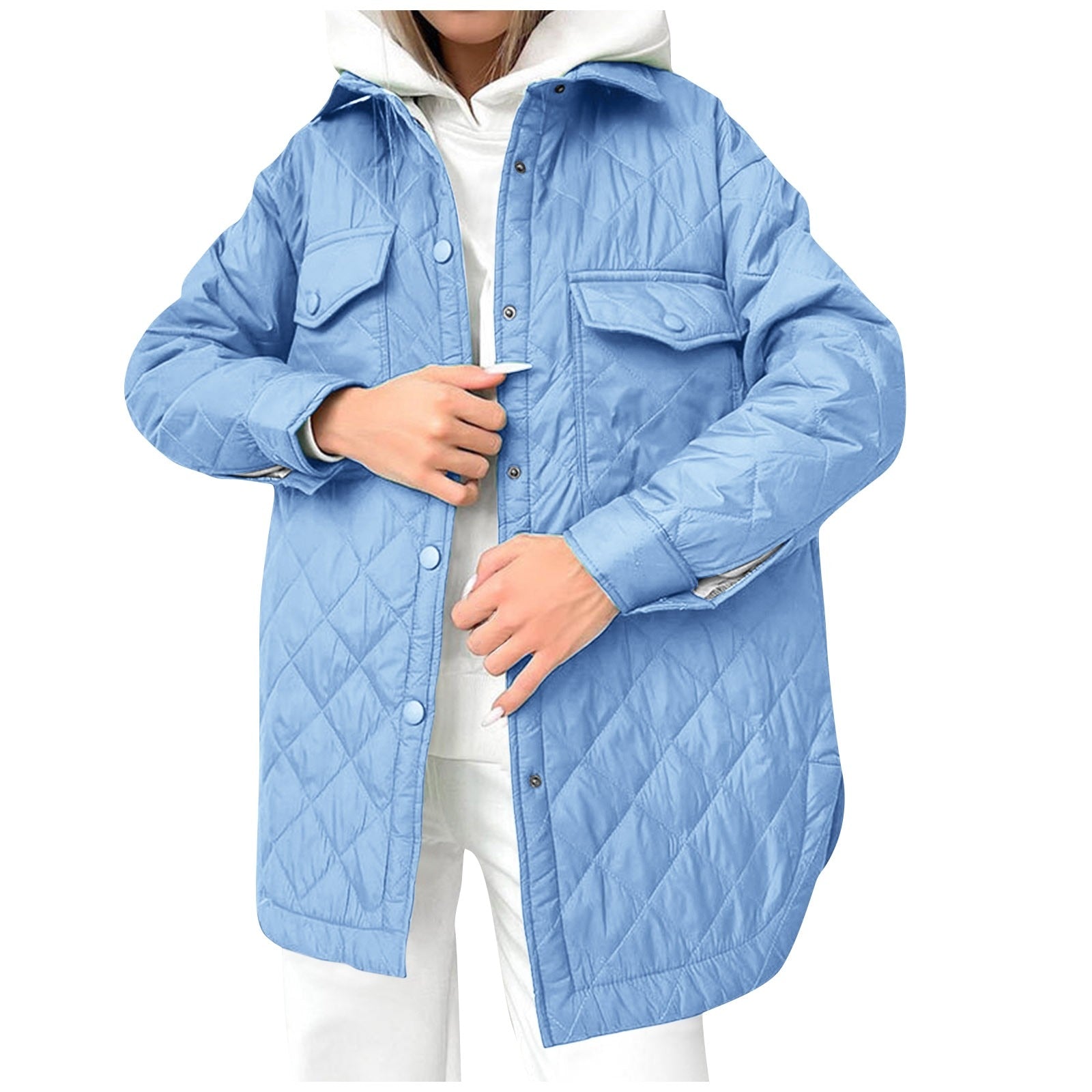 Damska pikowana kurtka z kieszeniami